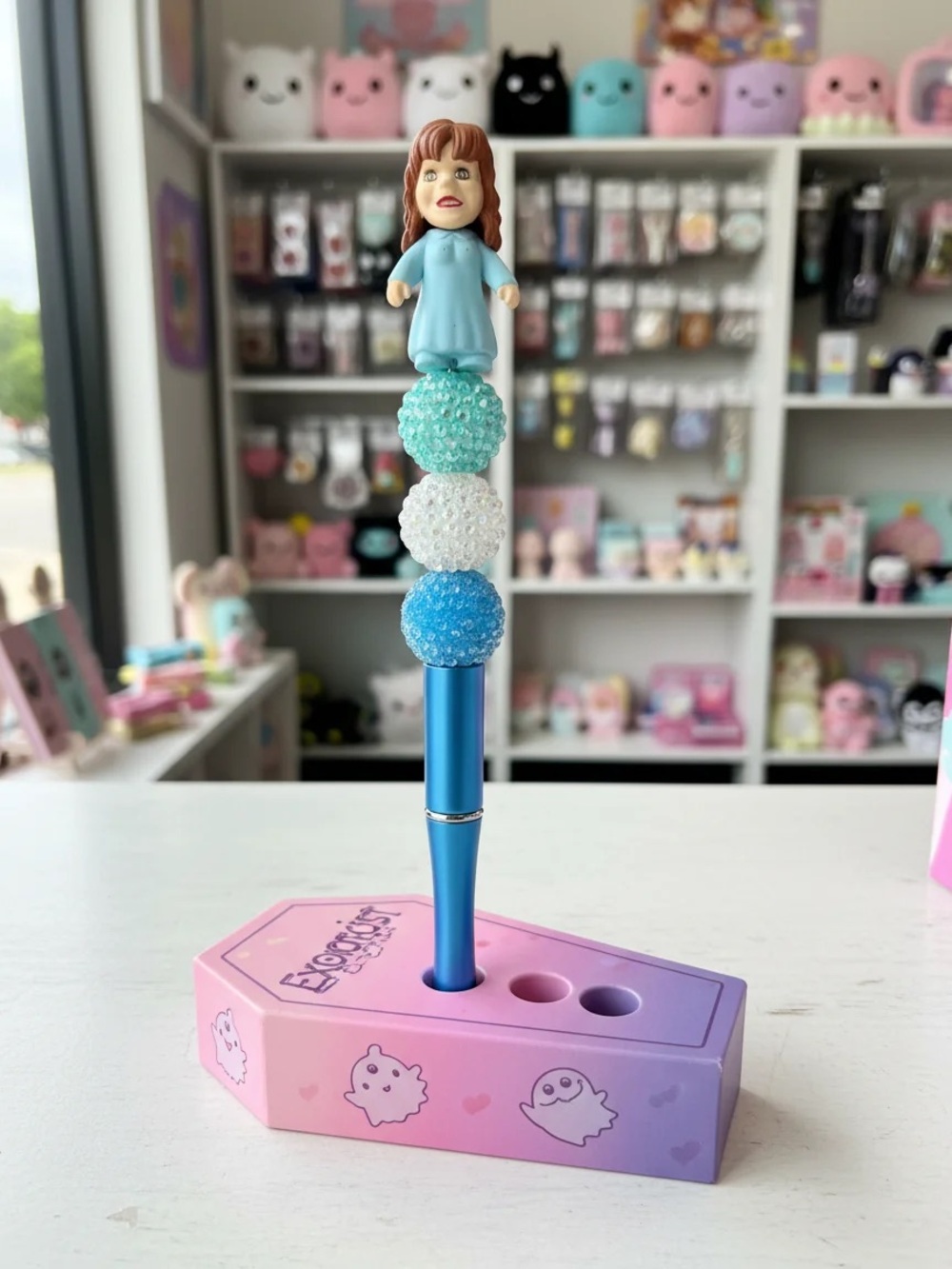 The Exorcist Regan Blue Novelty Pen with Beaded